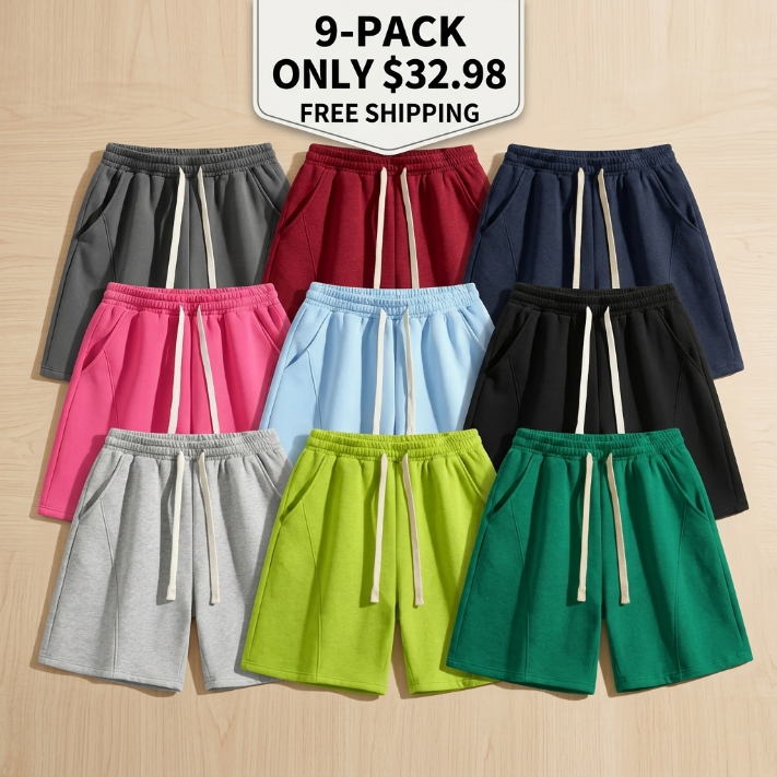 🔥Men’s Essential Comfort Cotton Lounge Shorts - Relaxed Fit