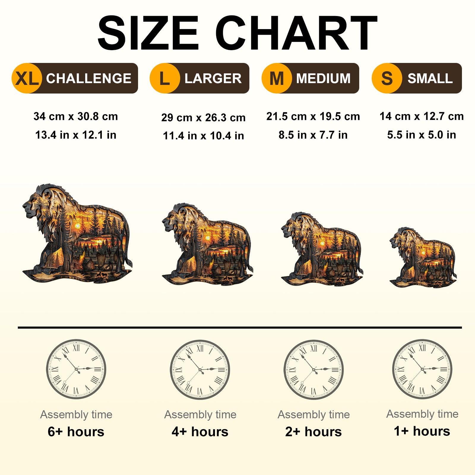 Woodcarving Lion Wooden Jigsaw Puzzle