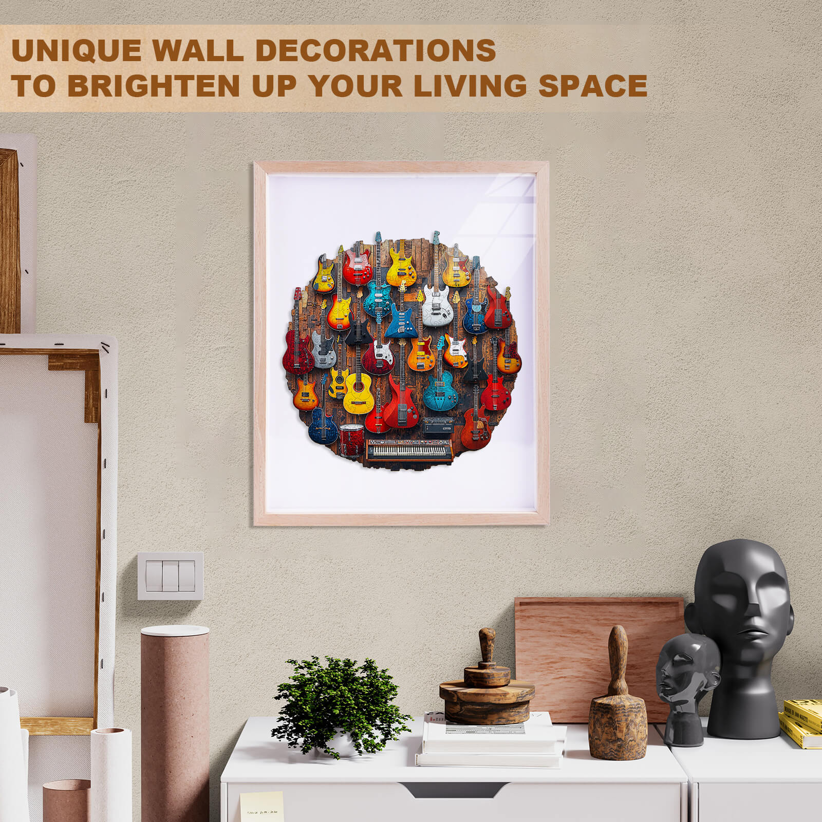 Guitar Wall Wooden Jigsaw Puzzle