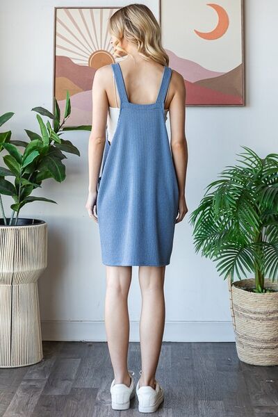 Ribbed Sleeveless Mini Tank Dress