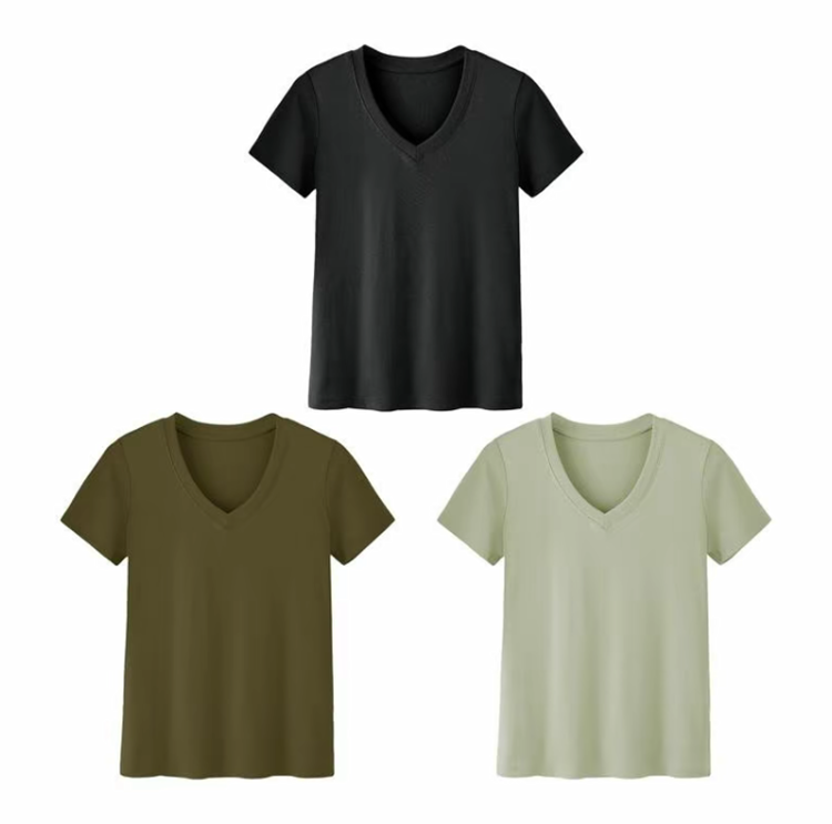 Women's Plus Size V-Neck T-Shirts –Casual Summer Tops