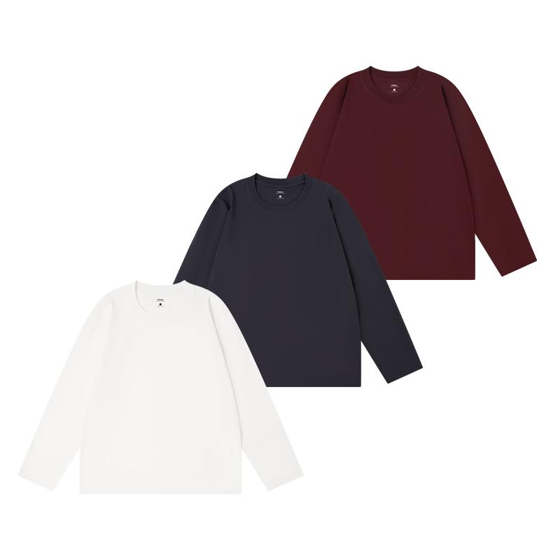 Heavyweight Long Sleeve 100% Cotton Shirts Solid Color Loose Fit Fade Proof