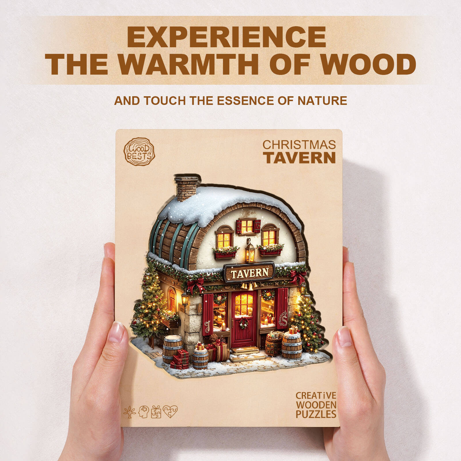 Christmas Tavern Wooden Jigsaw Puzzle