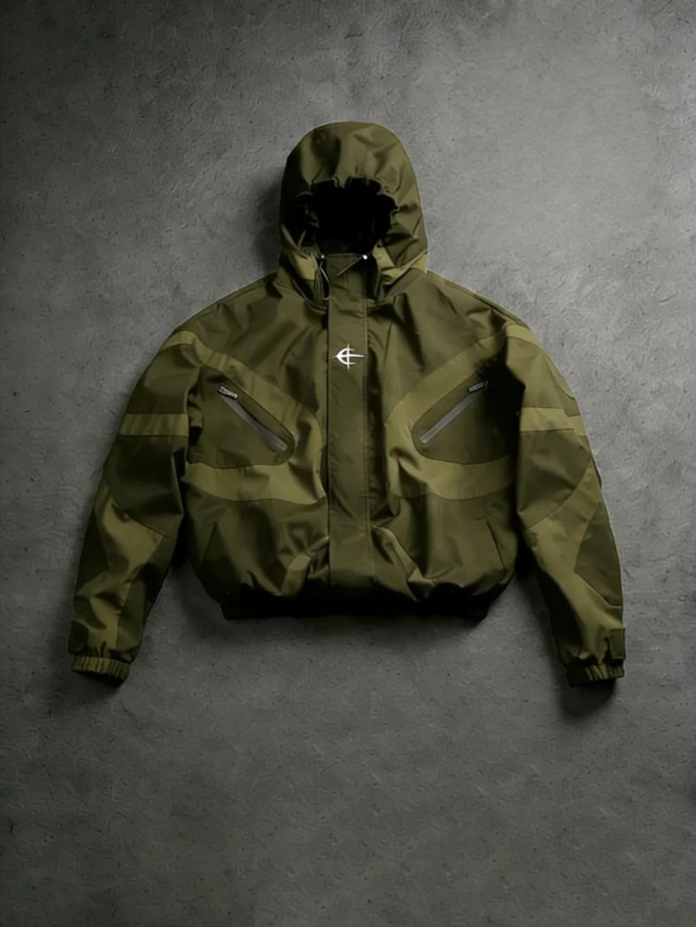 Men's  Jacket High Street Patchwork Print+Printed Elastic Cuff Sport Pants