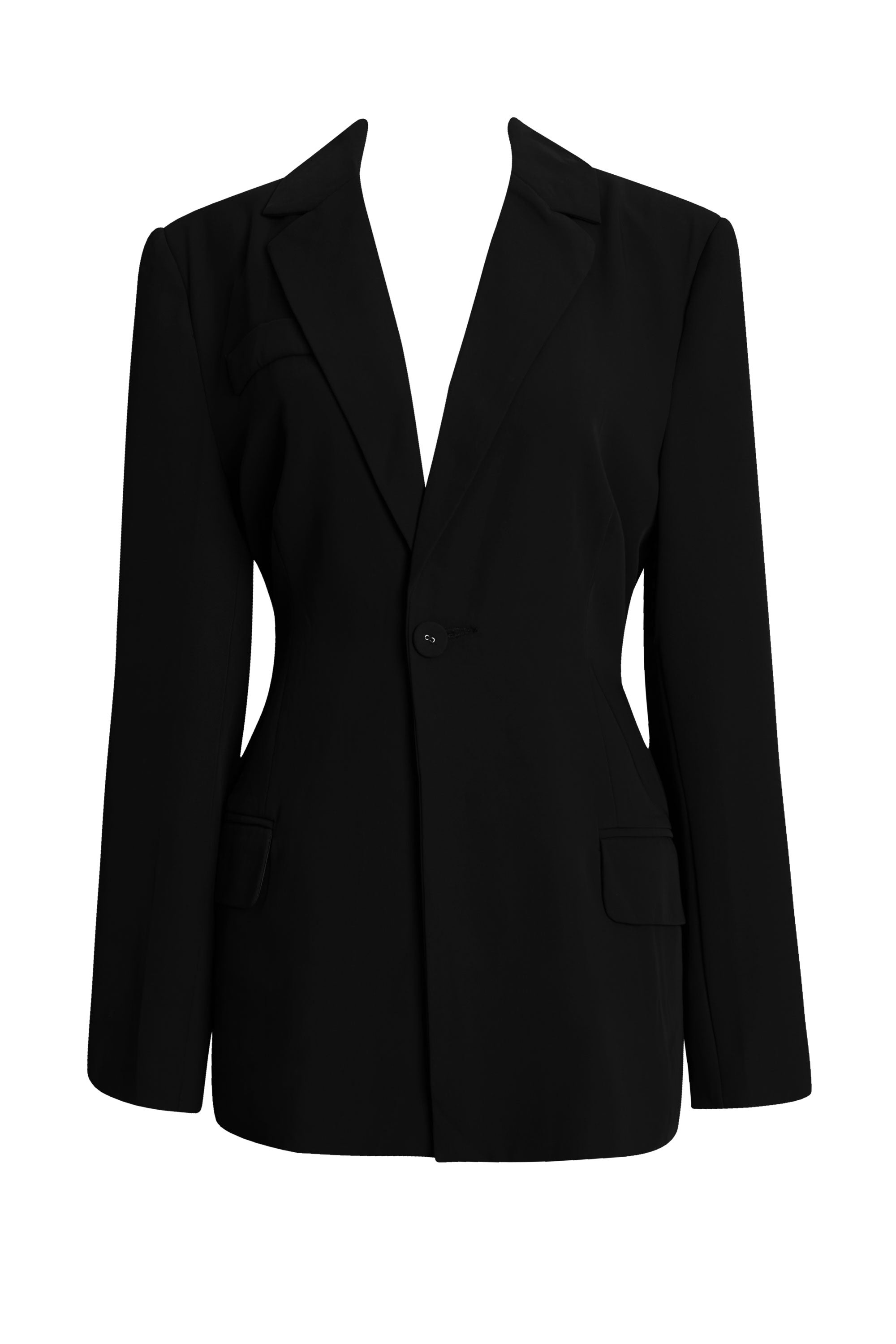 Belted Black Blazer