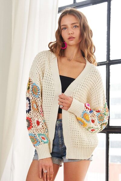 Crochet Lace Sleeveless Vest Cardigan