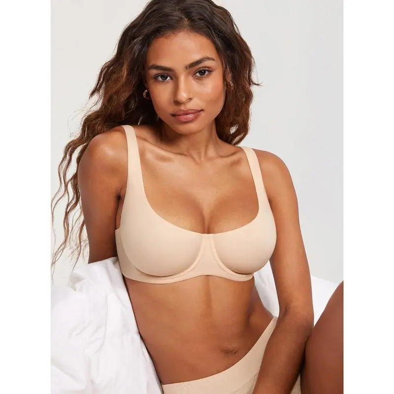 Women's No Padded Underwire Balconette Bra