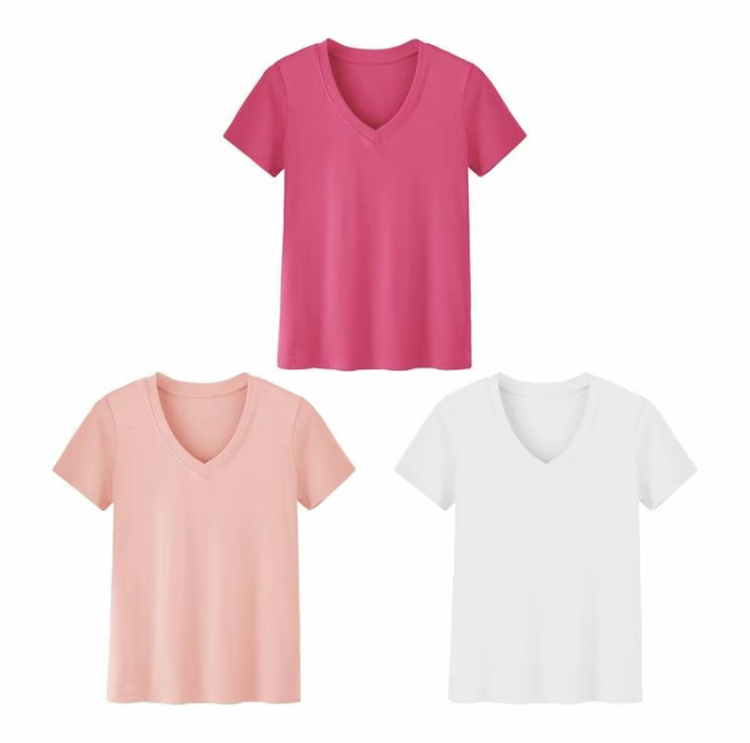 Women's Plus Size V-Neck T-Shirts –Casual Summer Tops