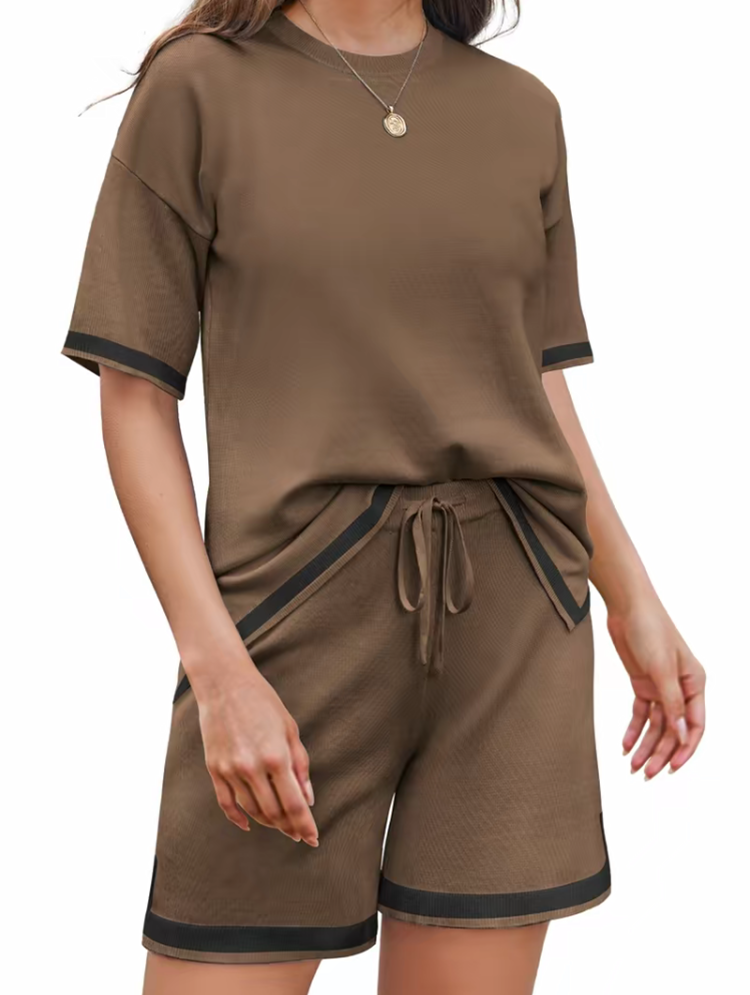 💖Women's Plus Size Knit Lounge Set – 2-Piece Casual Outfit