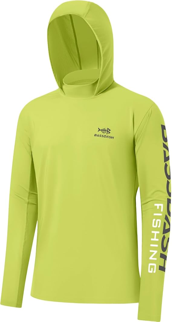 Men's UPF 50+ UV Sun Protection Long Sleeve Fishing Hoodie - Lightweight Performance Hooded Shirt
