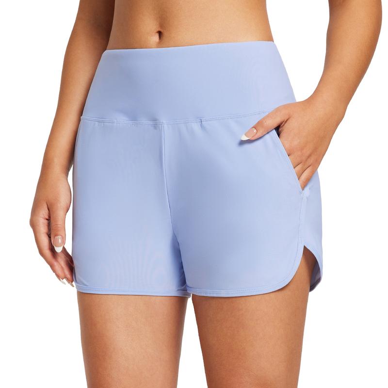 Women's 2-in-1 High-Waisted Yoga Shorts with Pockets