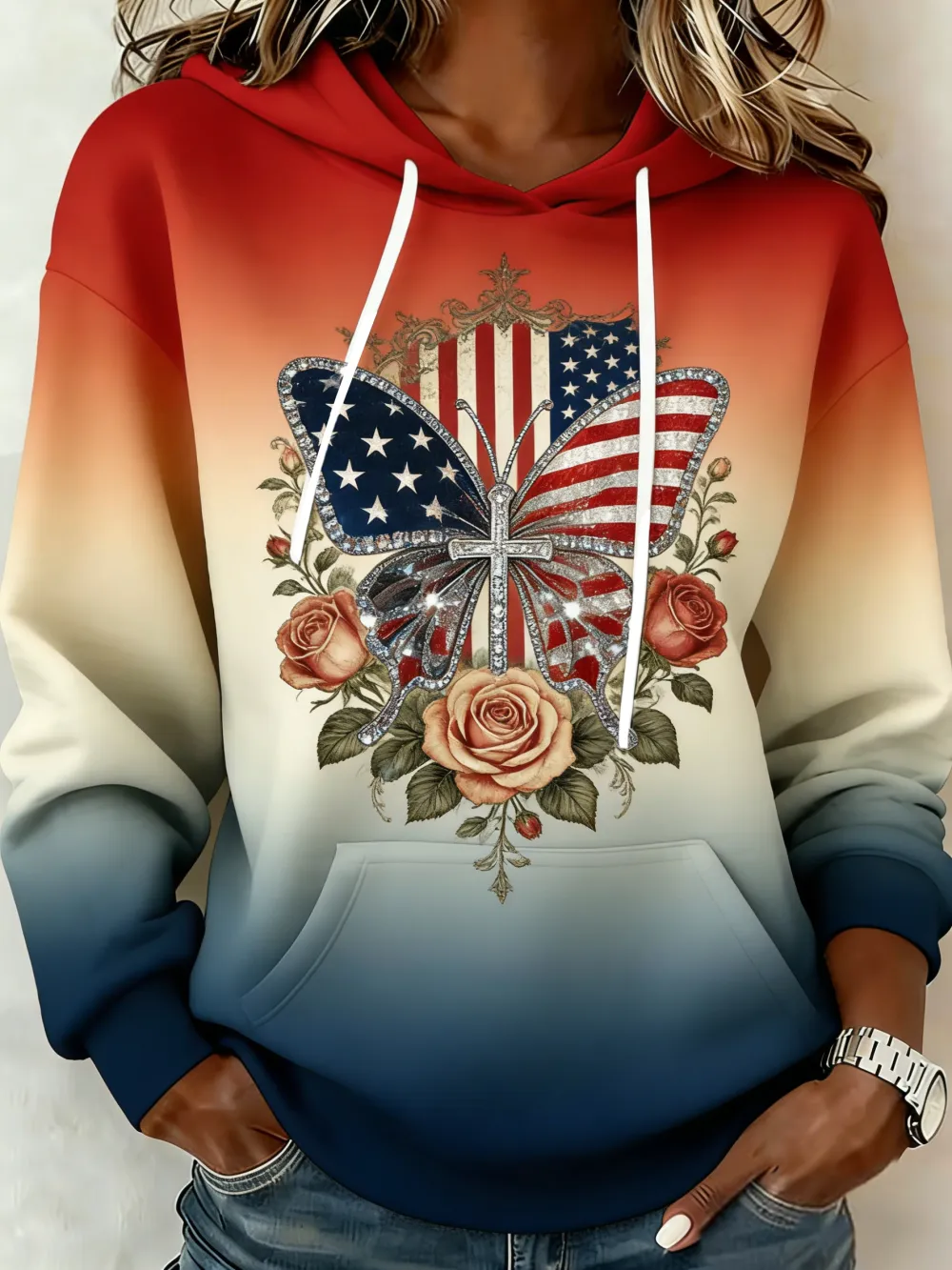 250Th Anniversary Of The Founding United States Cross Faith American Printed Hoodie