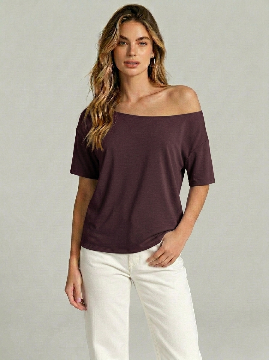 Women's Basic Solid Color Short Sleeve Tee