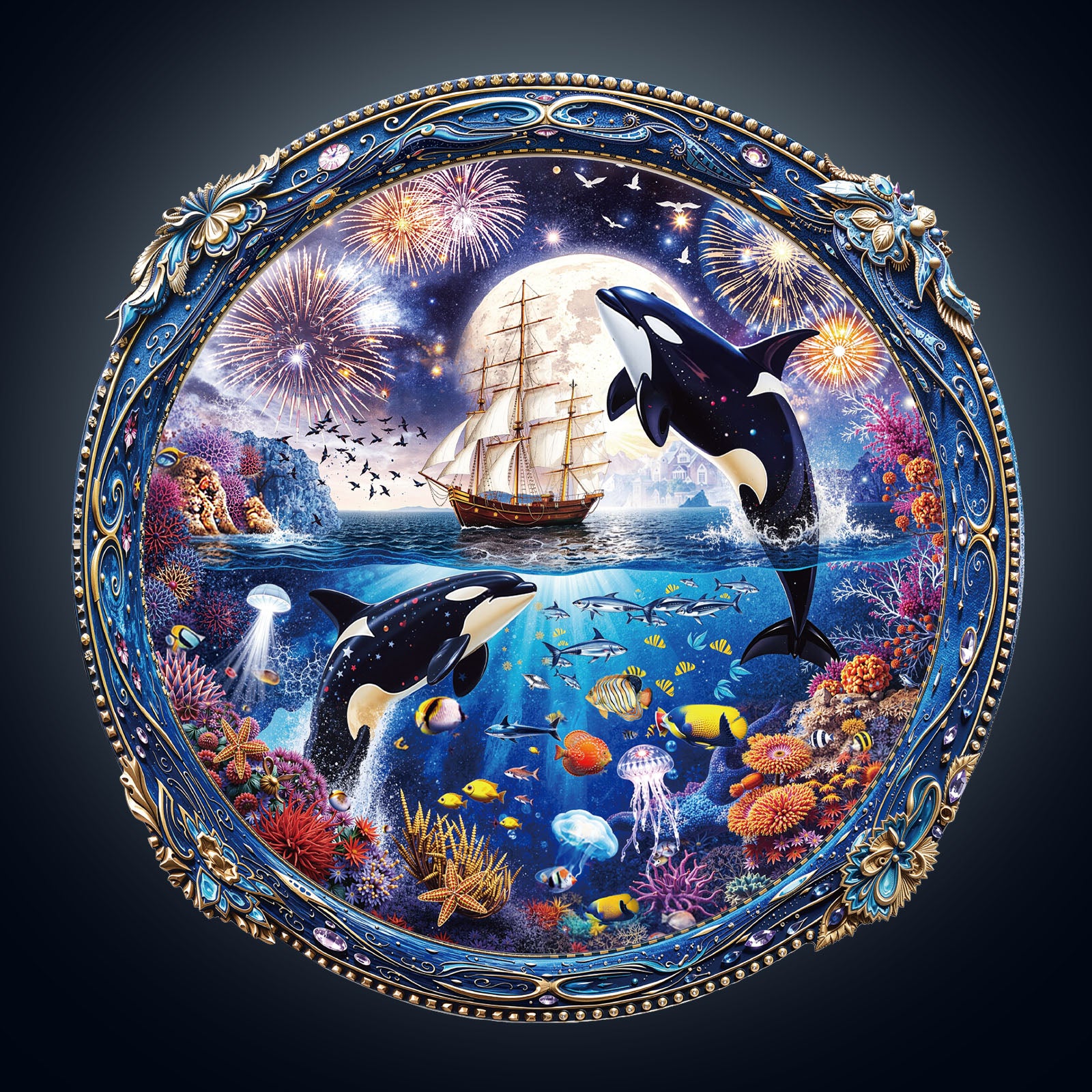 Glittering Ocean Wooden Jigsaw Puzzle