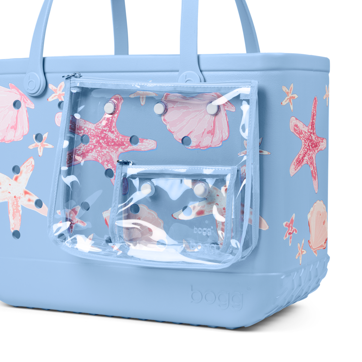 Original Bogg Bag - Carolina Blue Shells and Starfish