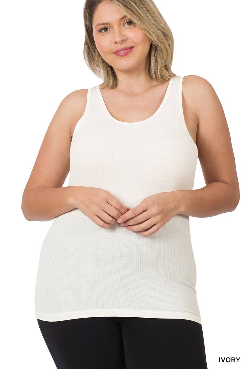 Plus Size Ribbed Racerback Tank