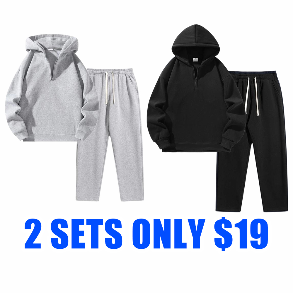 Men’s Zipper Hoodie & Sweatpants Set