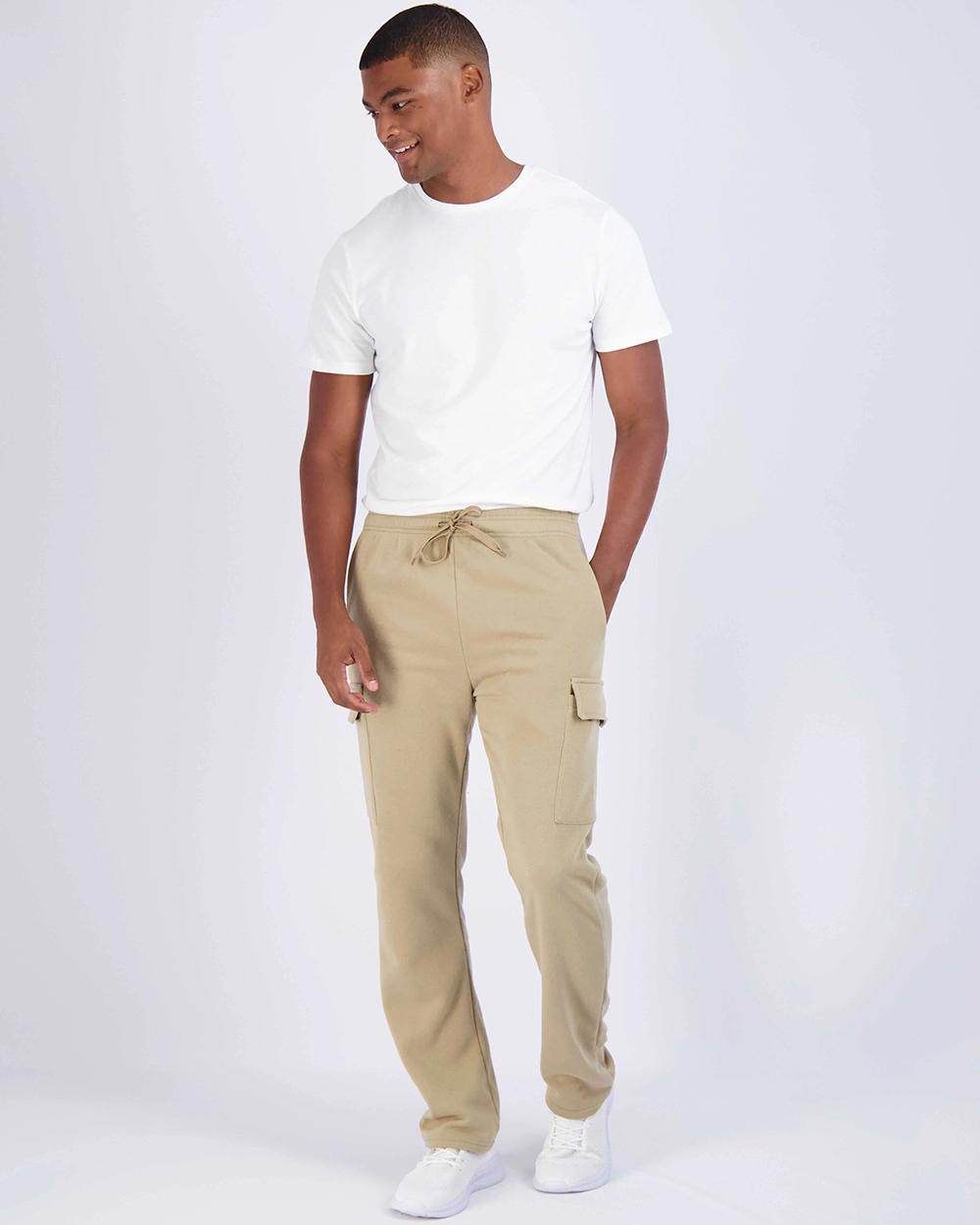 6 Pack: Men's Tech Fleece Open Bottom Cargo Sweatpants with Pockets (SIZE:XS-6XL)