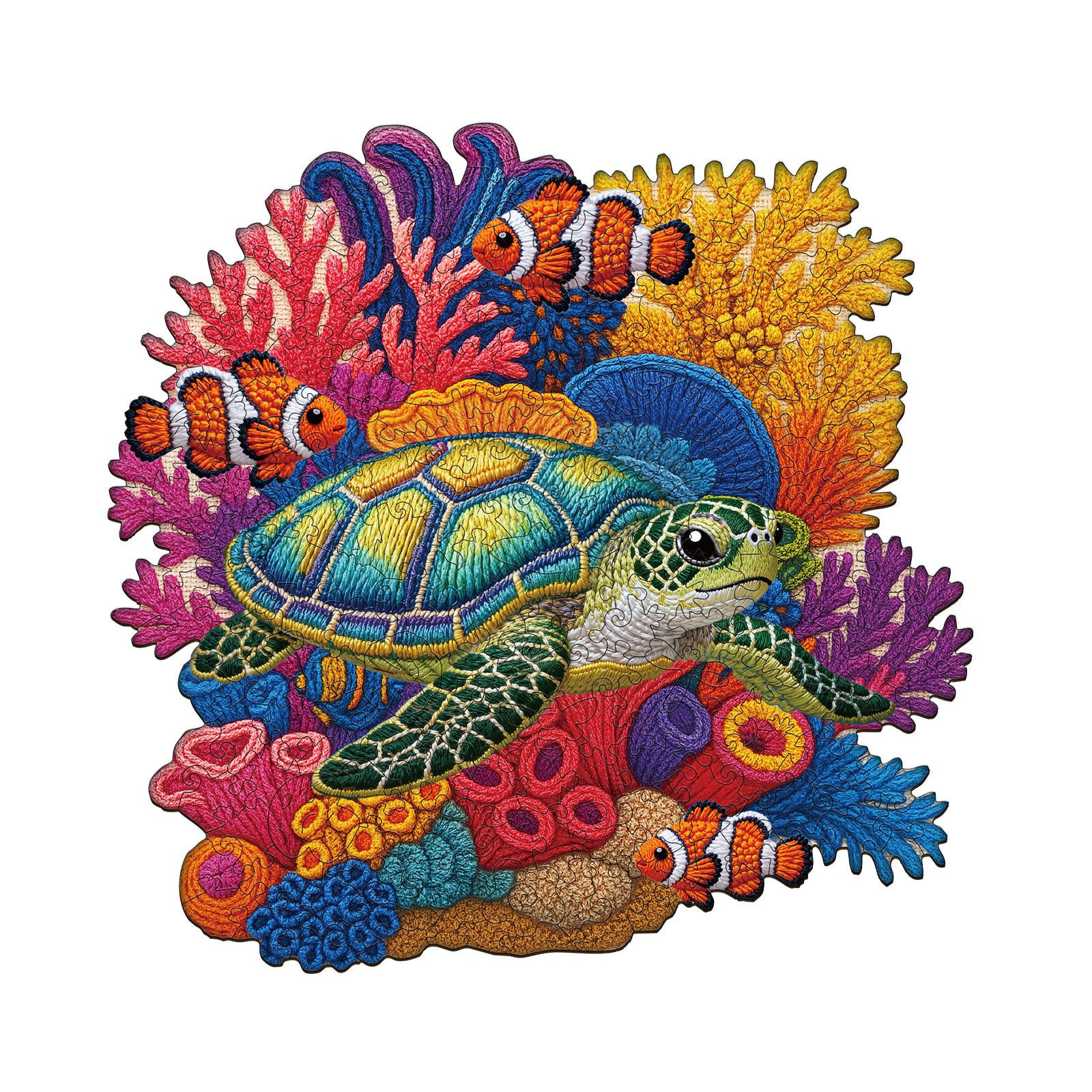 Woven Turtle Wooden Jigsaw Puzzle