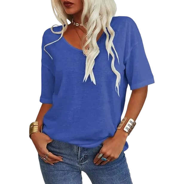 🌟🌟Women’s Soft V-Neck Casual Loose Fit T-Shirt