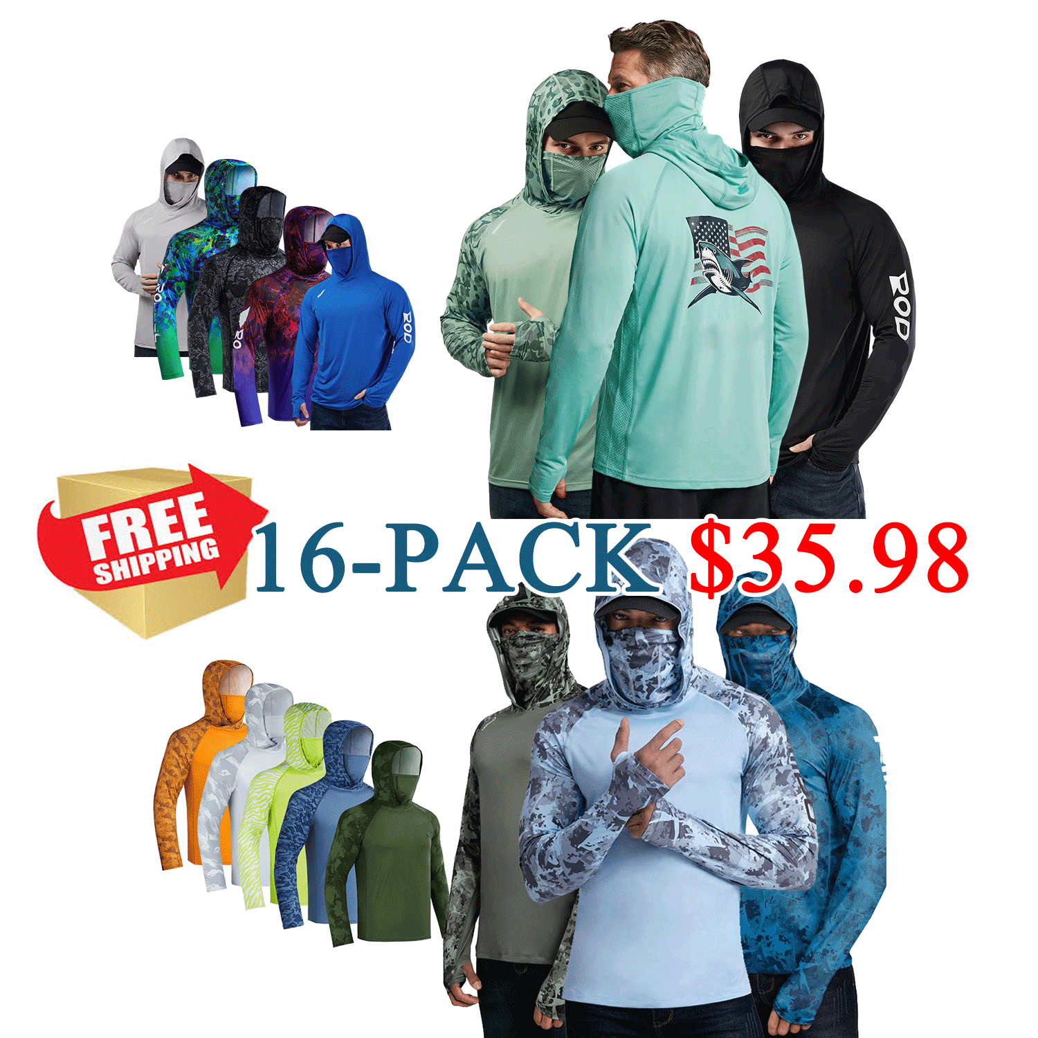☀️Men’s UPF 100 Sun Protection Hoodie with UV Detection