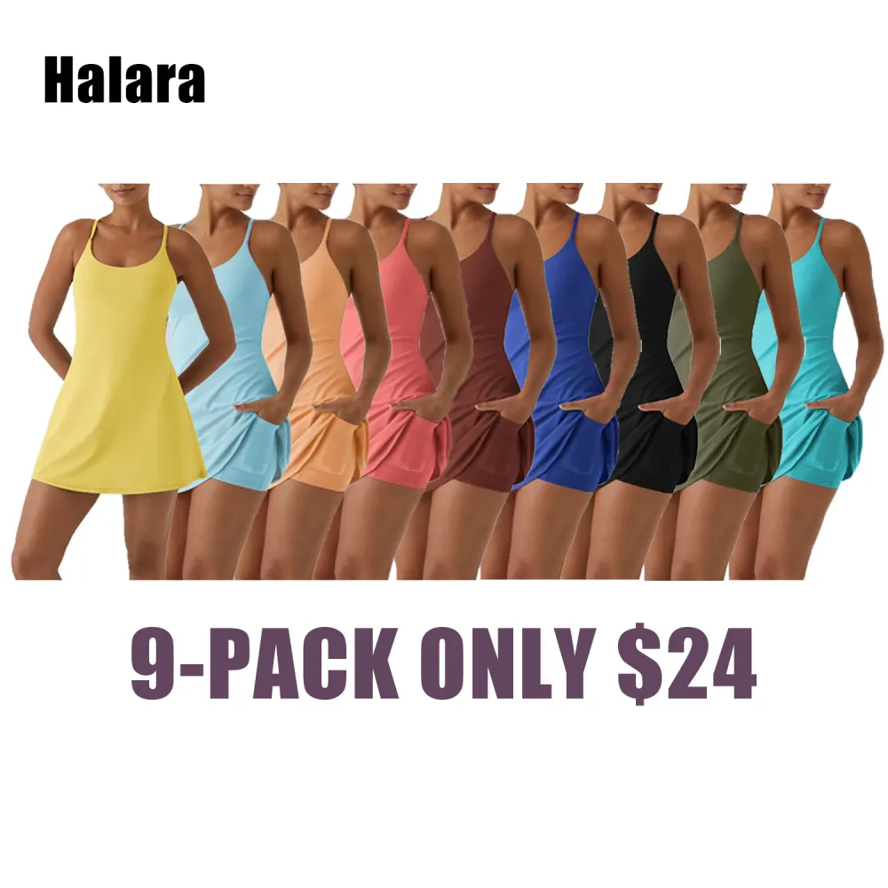 ✨Plush Backless 2-in-1 Flare Active Dress -Plus Size Workout Edition