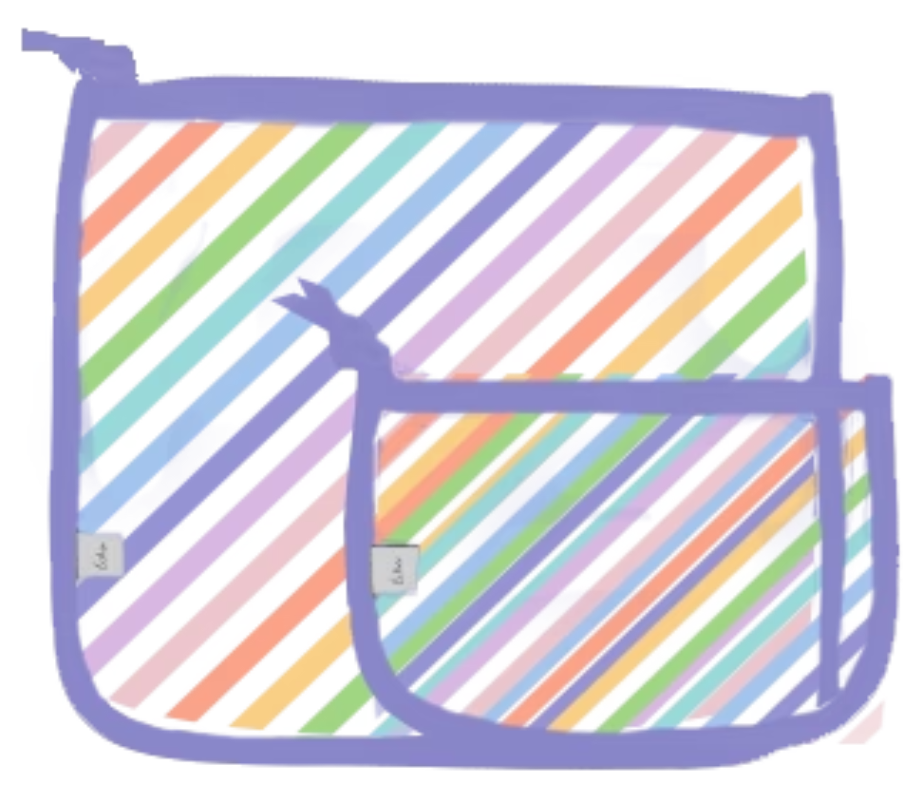 Bogg Bag Decorative Insert Bags - Pastel Stripes