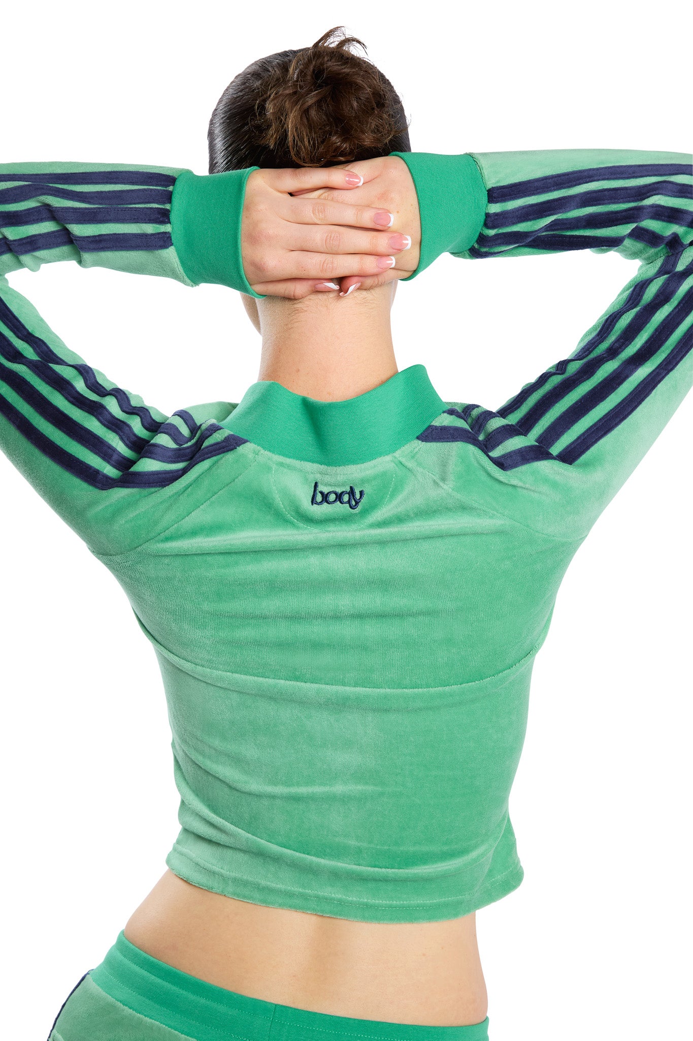 BODY VELOUR TRACK JACKET (CLOVER GREEN)