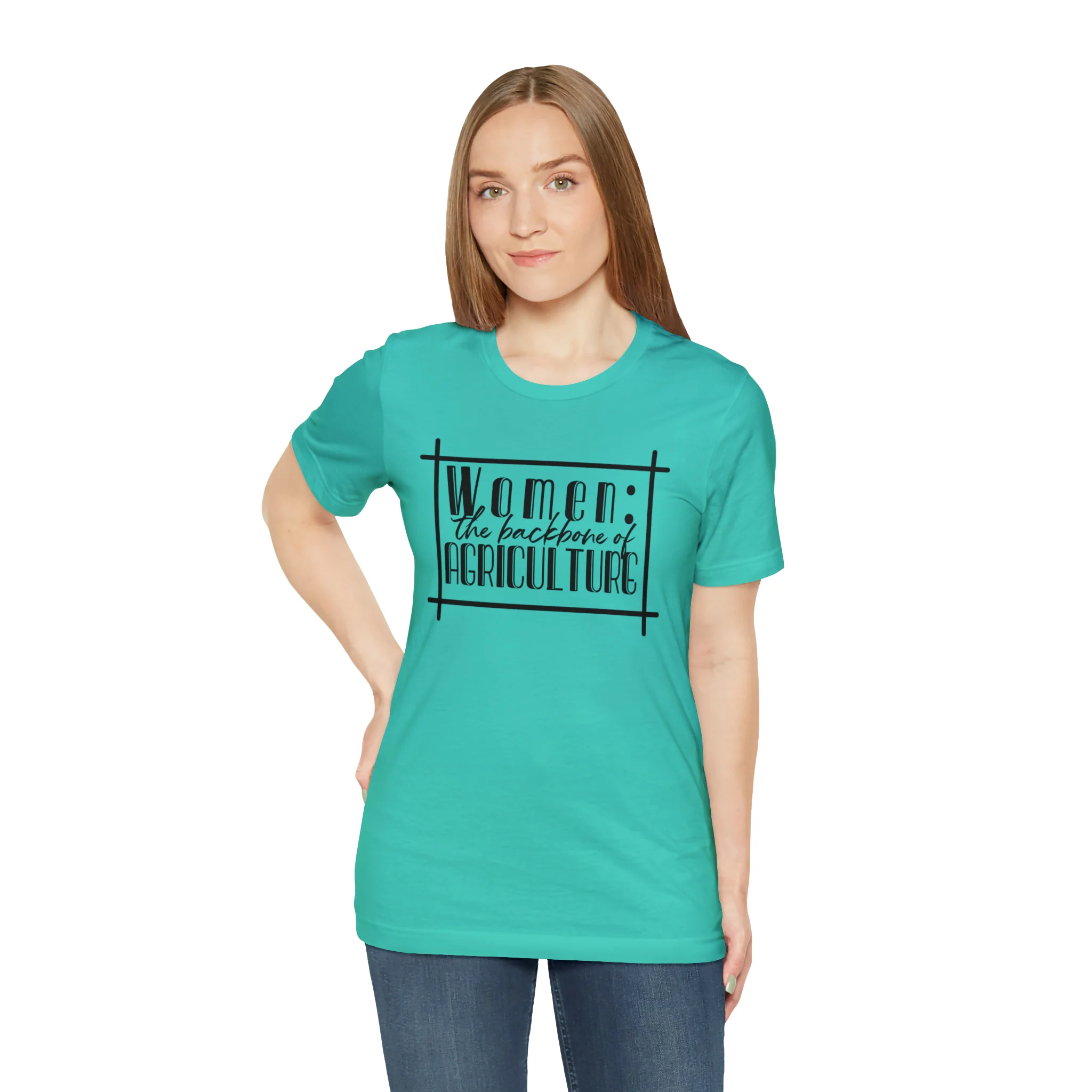 Women: The Backbone of Ag Unisex Jersey Short Sleeve Tee