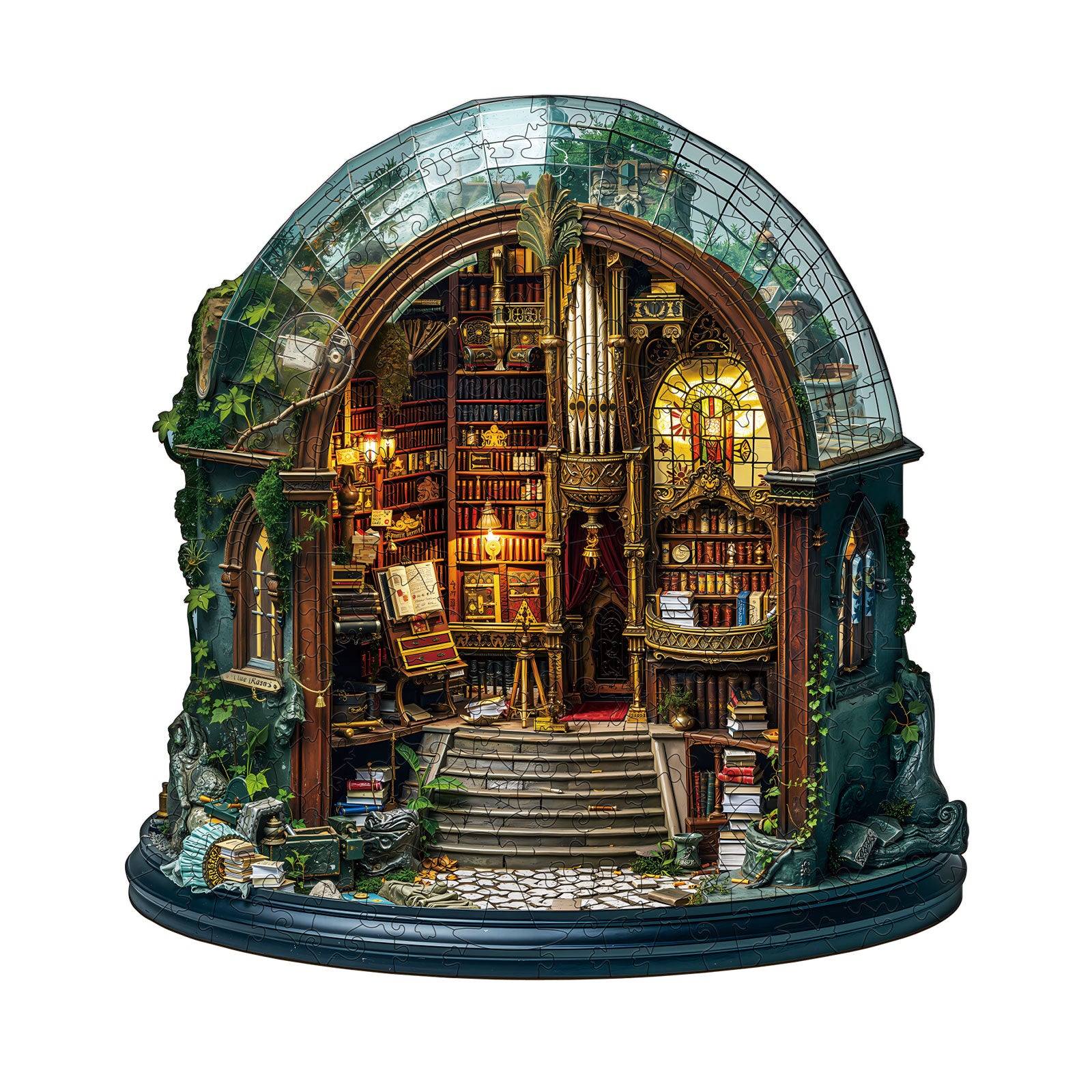 Enchanted Library Wooden Jigsaw Puzzle