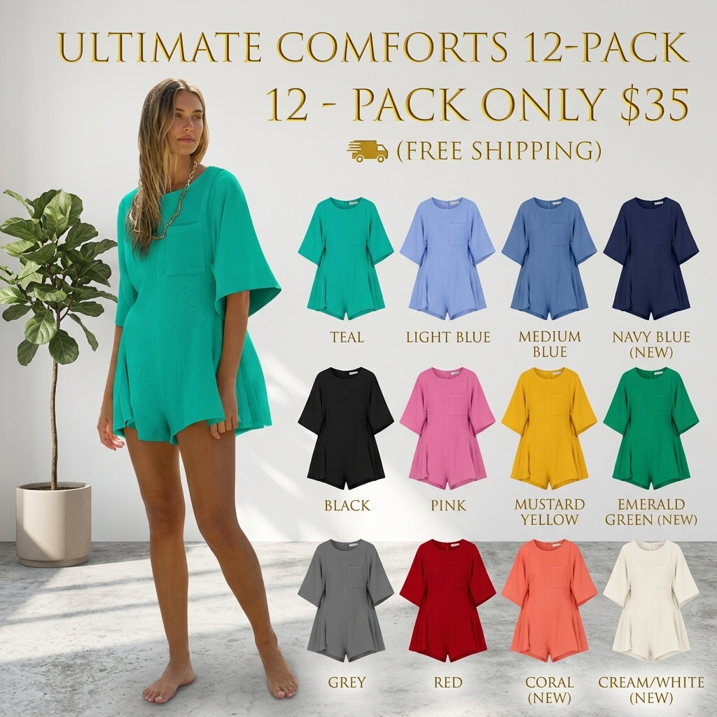 👖👖👖Women's Casual Short Sleeve Romper