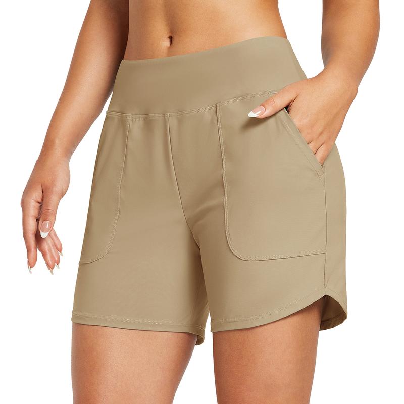Women's 2-in-1 High-Waisted Yoga Shorts with Pockets