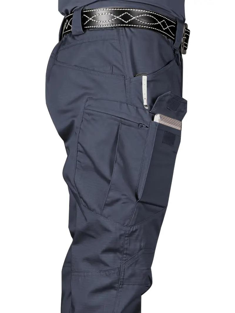 Men's Waterproof Cargo Pants – Multi-Pocket, Regular Fit Outdoor Trousers