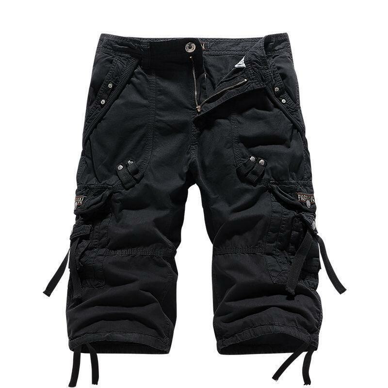 🔥Last day promotion🔥Men's Korean Style Multi-Pocket Cargo Shorts Fashion Trend Multi-Pocket Mid-Length Shorts