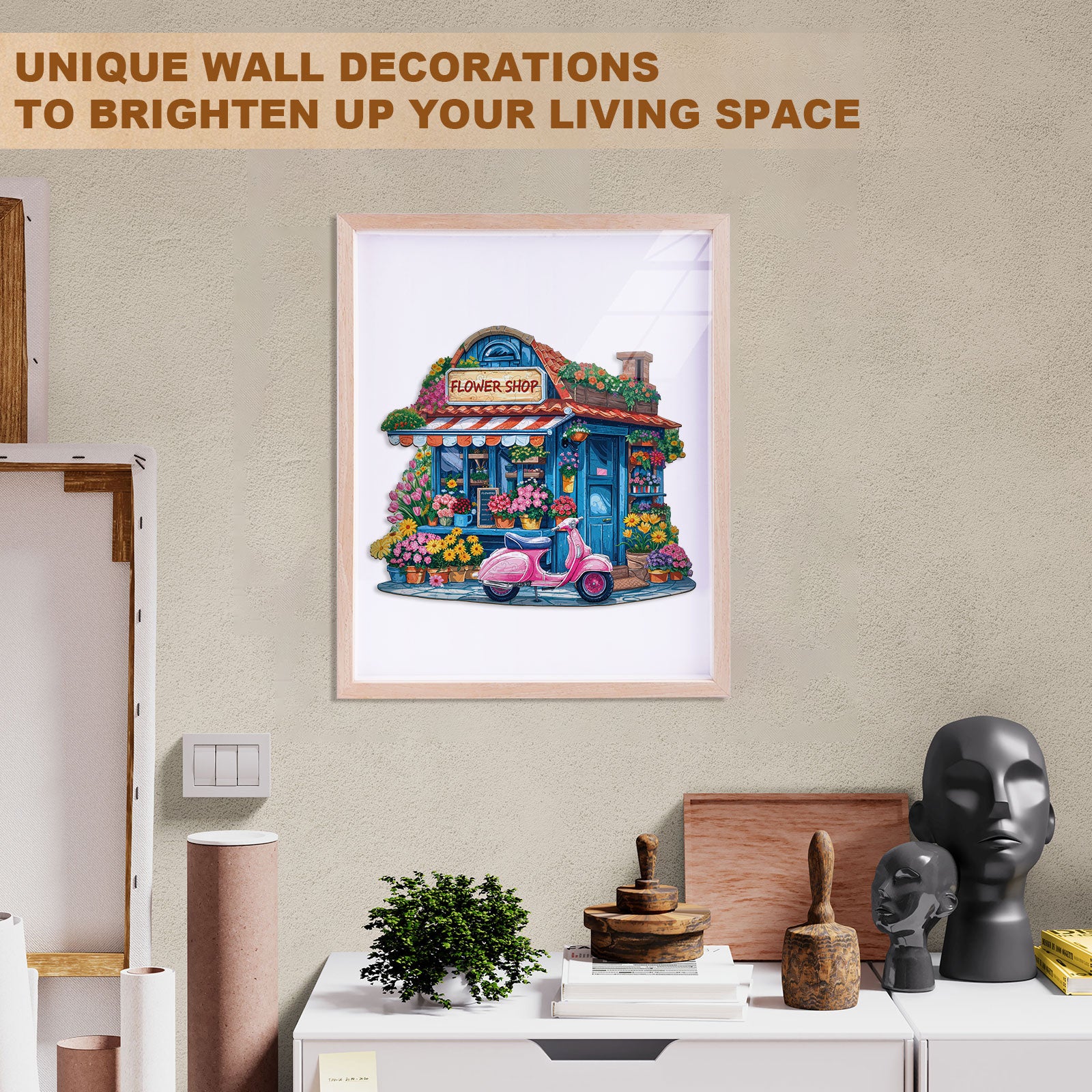 Floral Lane  Wooden Jigsaw Puzzle