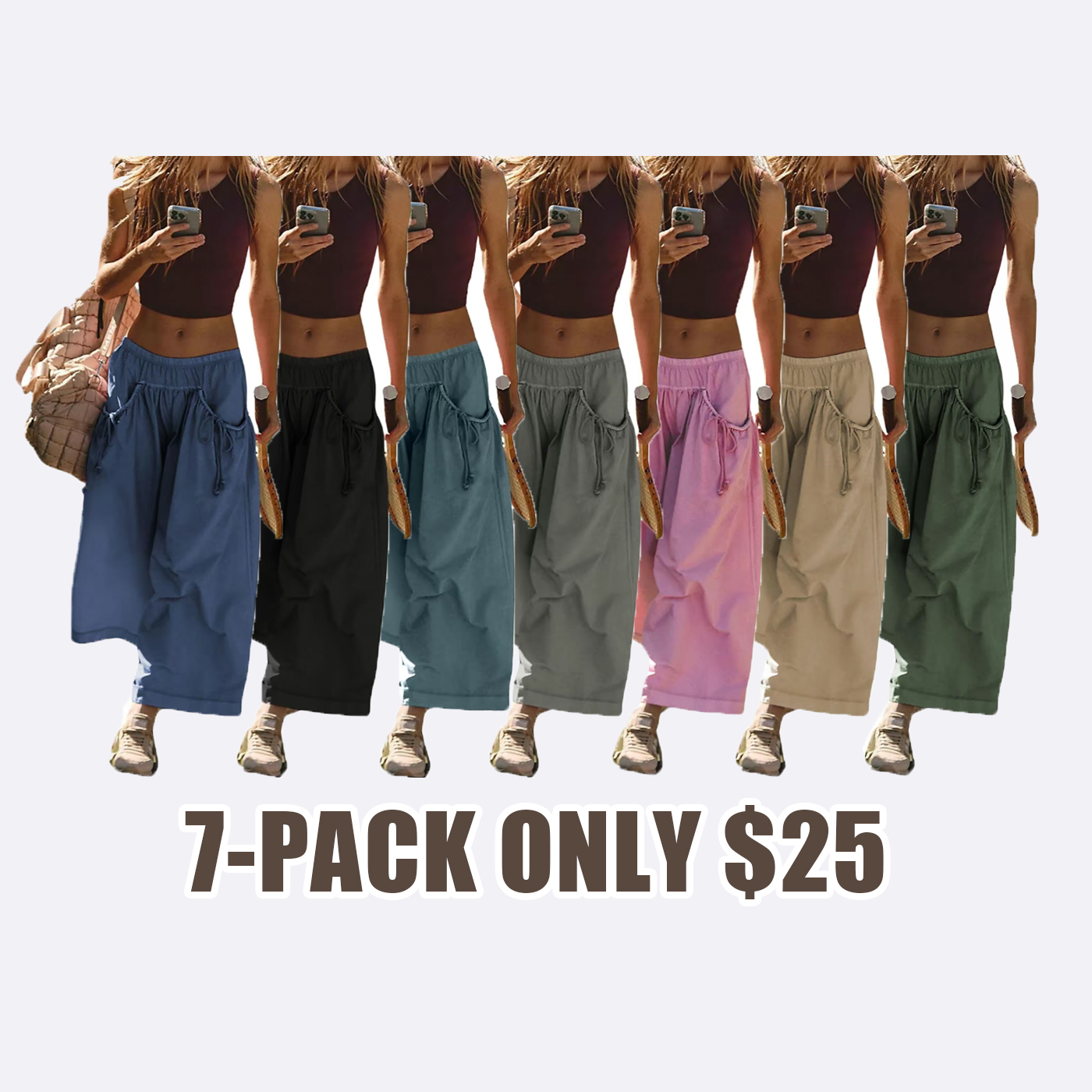 🌸Women's Boho Wide Leg Track Pants – Lightweight, Quick-Dry, Y2K Style Hiking Capris 🌿