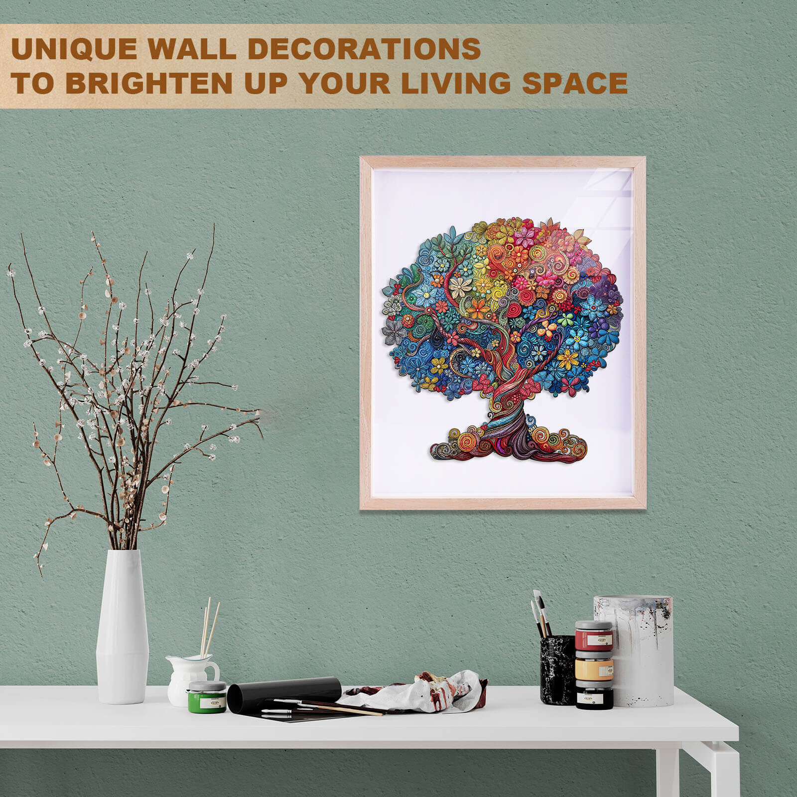 the color of growth Wooden Jigsaw Puzzle