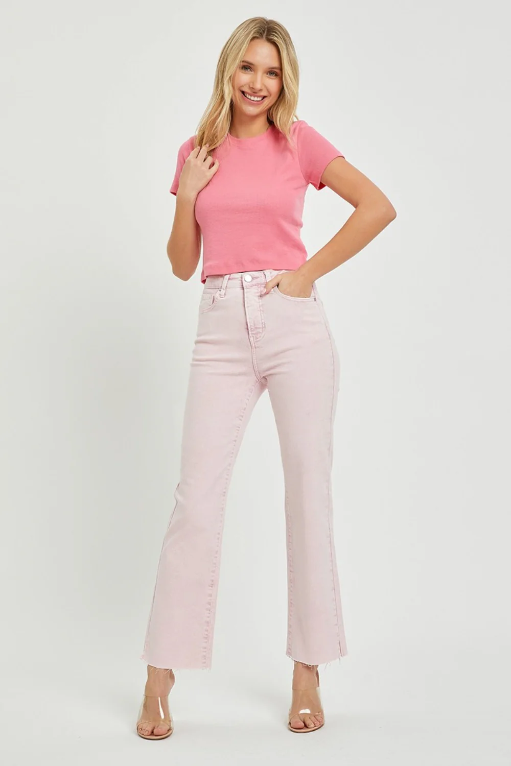 Full Size High Rise Tummy Control Straight Jeans