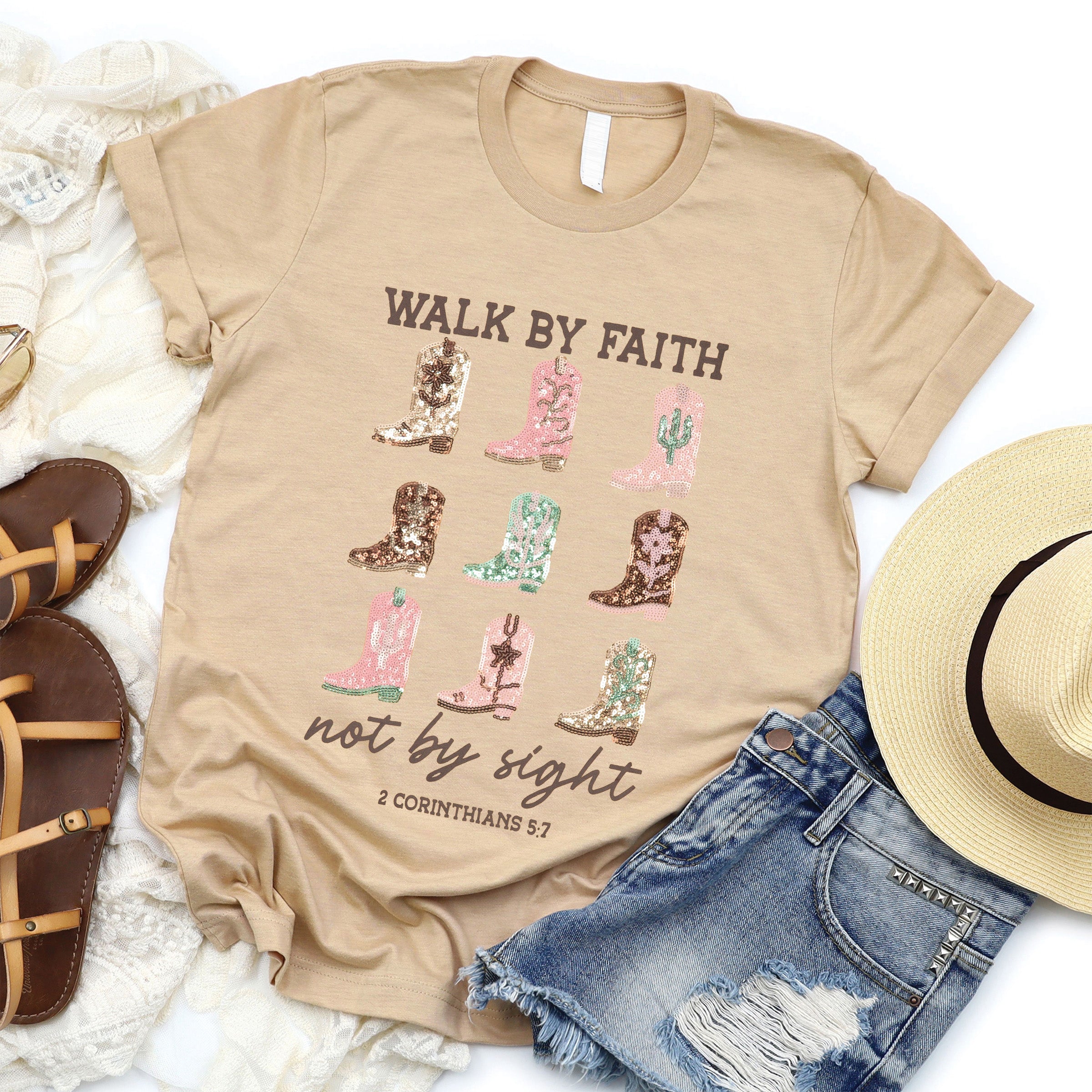 Embellished Walk by Faith Sequin Tee