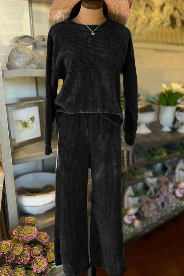 Chenille Long Sleeve Travel Set