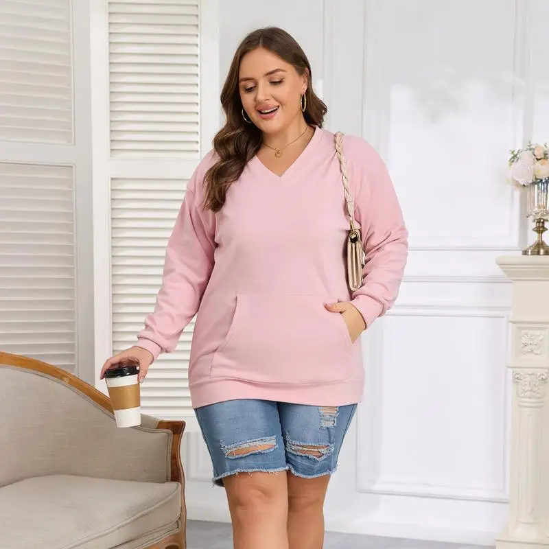 Women's Hoodless V-neck Sweatshirt