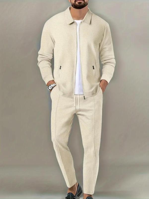Men’s Tracksuit Set – Zip Up Jacket & Drawstring Pants