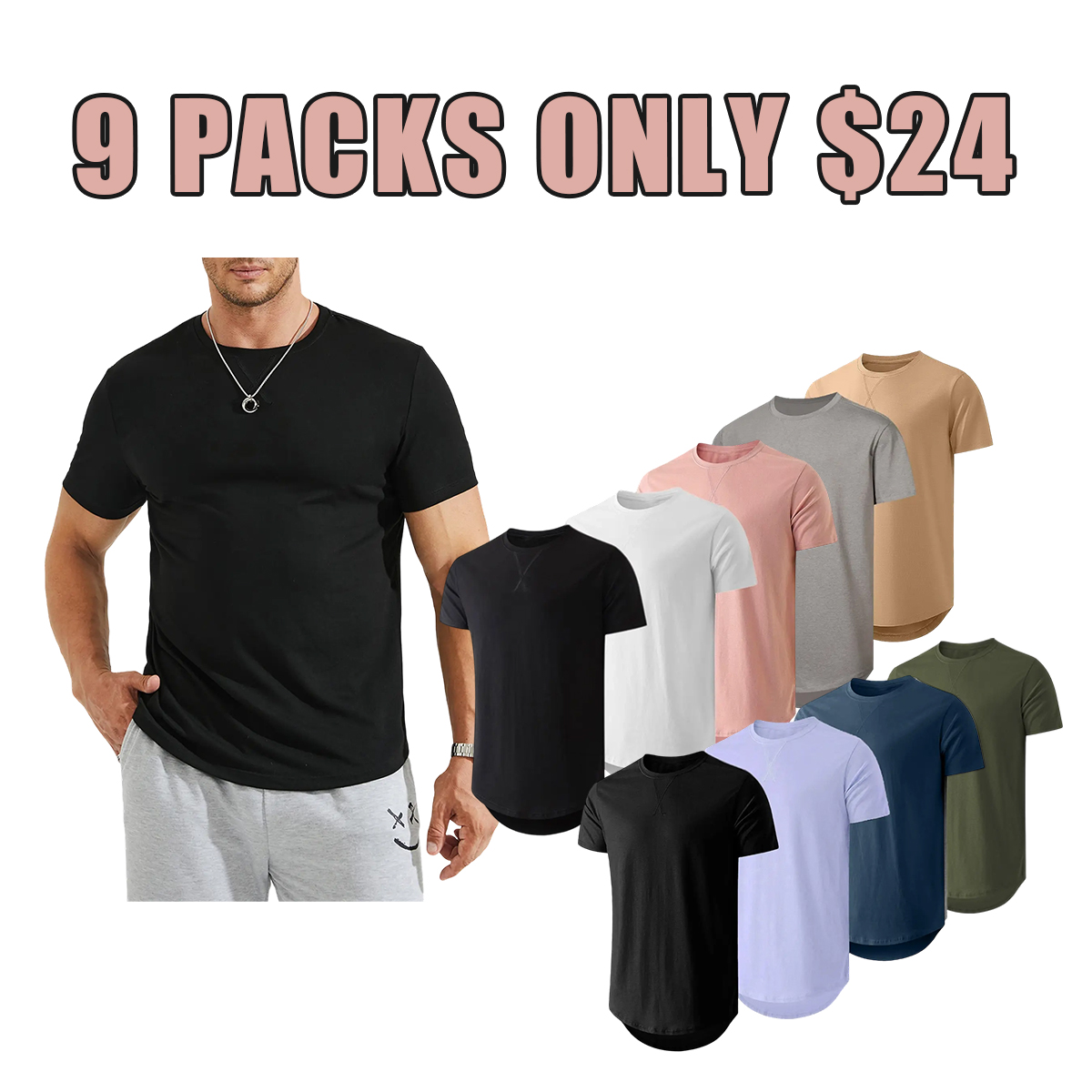 👕Essential Cotton Crewneck T-Shirt