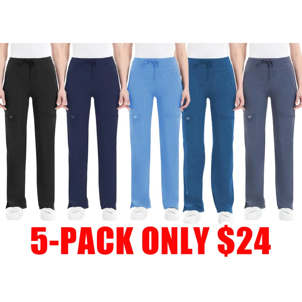 Women’s High-Waist Straight-Leg Athletic Pants with Pockets, Stretchy Workout Joggers