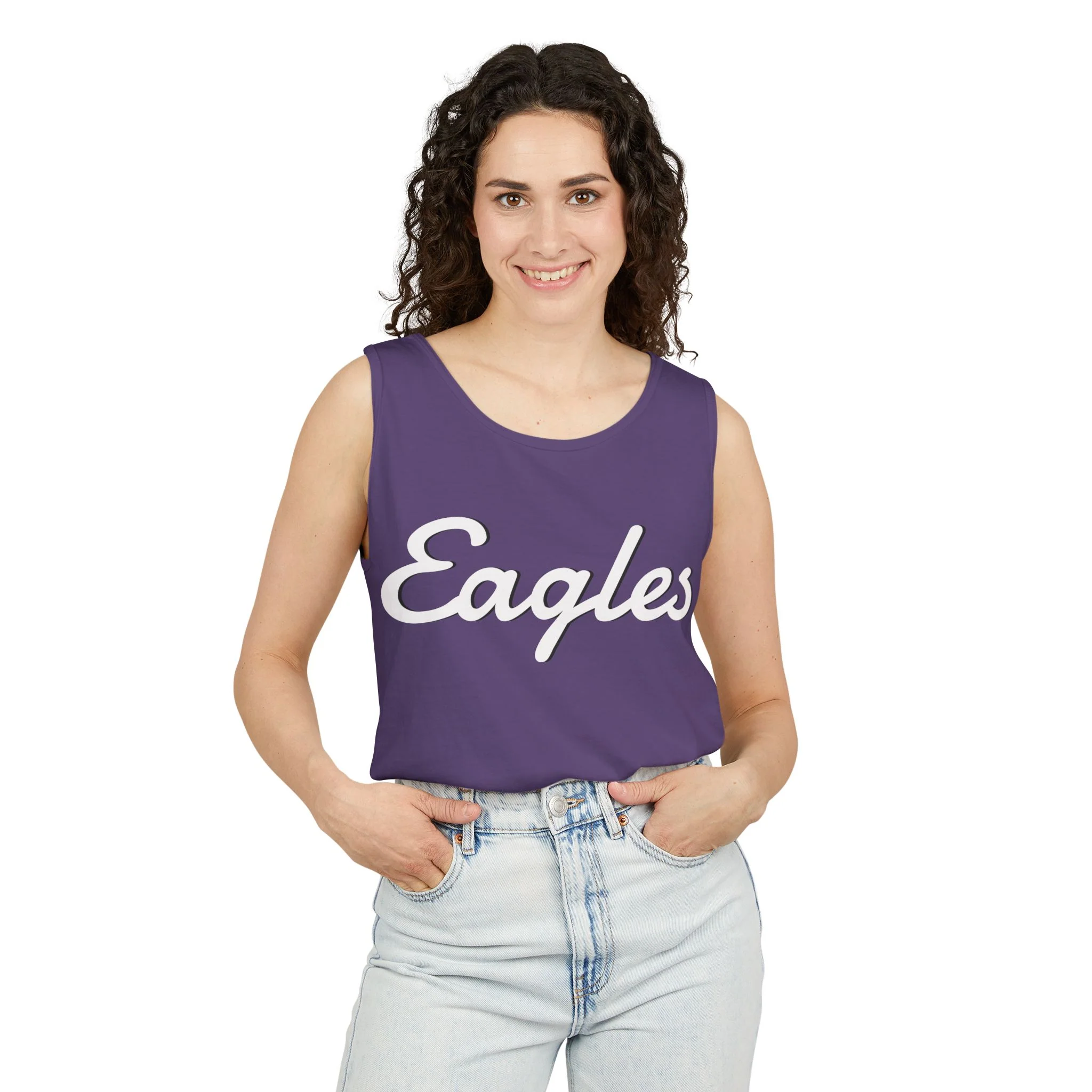 Eagles Unisex Garment-Dyed Tank Top - Casual Summer Apparel for Sports Enthusiasts