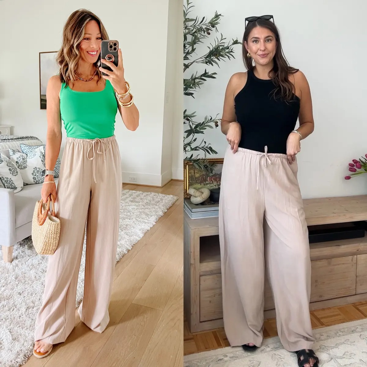 Women's Lightweight Wide Leg Palazzo Pants with Pockets