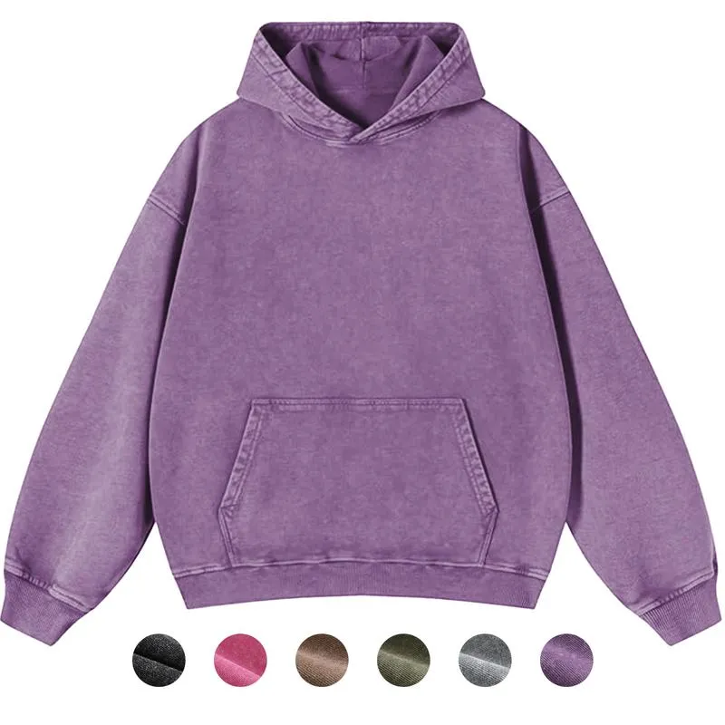 Unisex acid washed hoodie