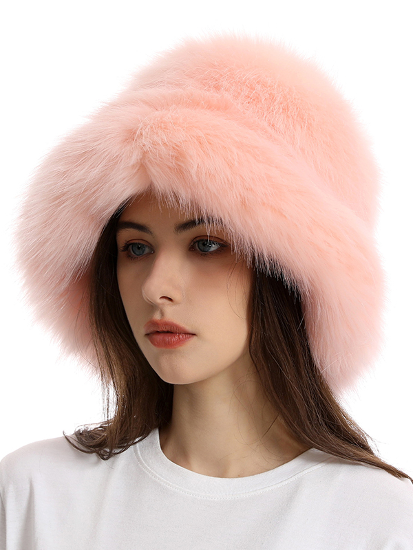 Keep Warm Solid Color Bucket Hat