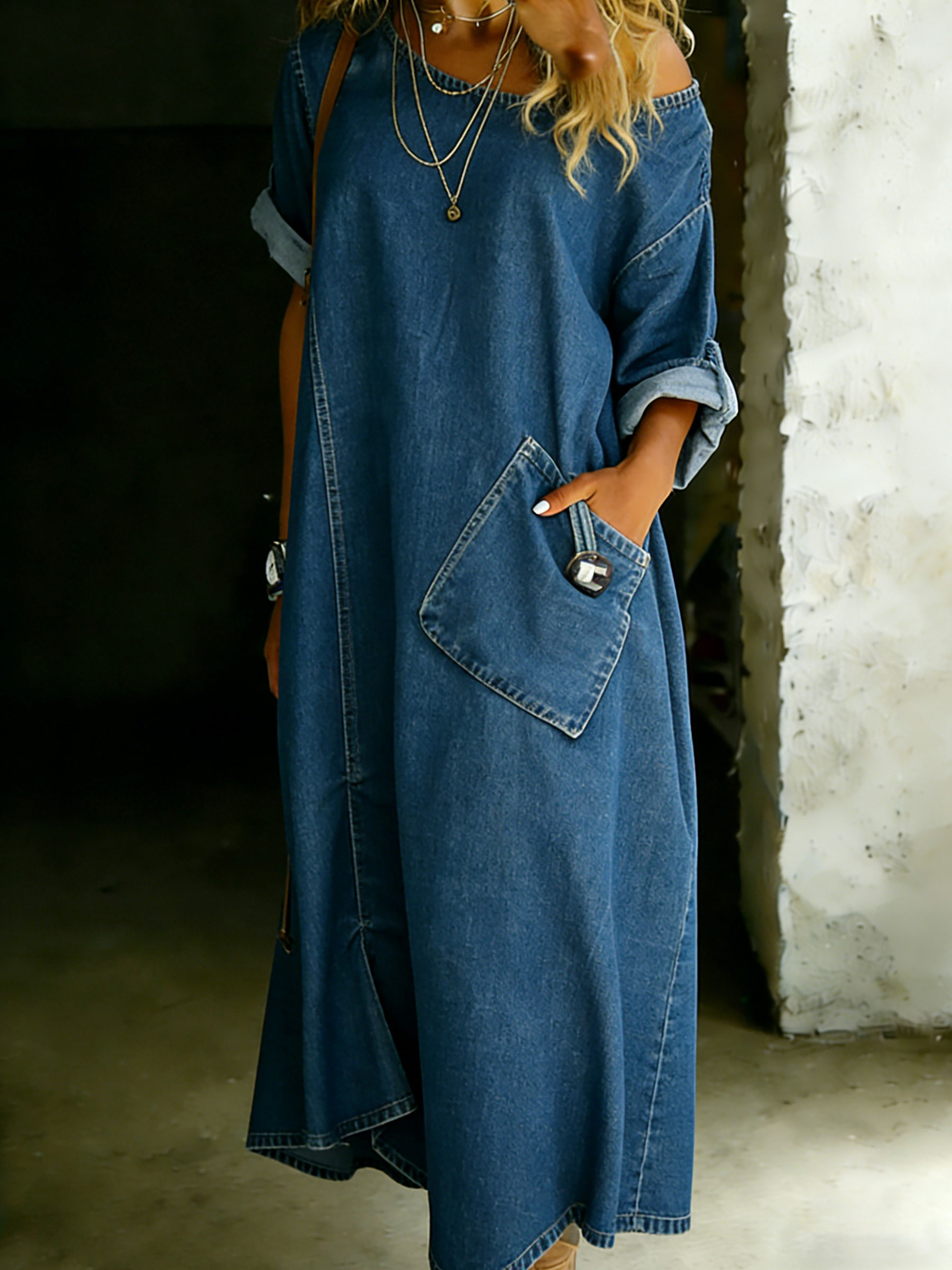 Women's Casual Stylish Denim Loose Dress