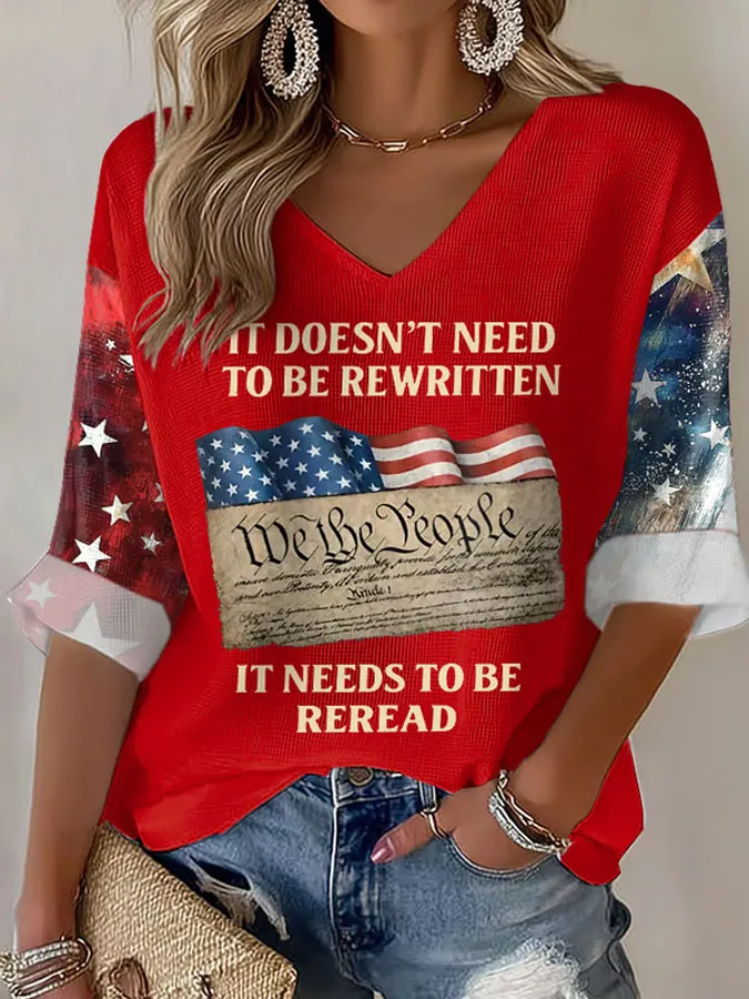 Women'S V-Neck Retro Style